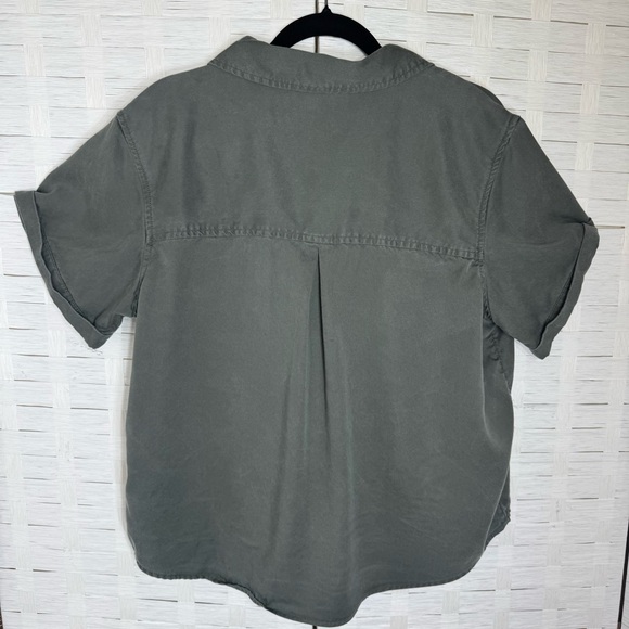 Member’s Mark Olive Green Tencel Cuffed Sleeve Buttoned Camp Shirt Size Large - Picture 5 of 9